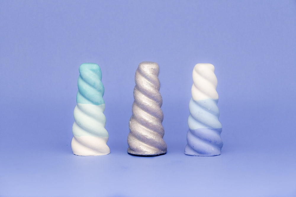 Ombré Narwhal Horns <br> Chalk - Set of 3 - Sweet Maries Party Shop