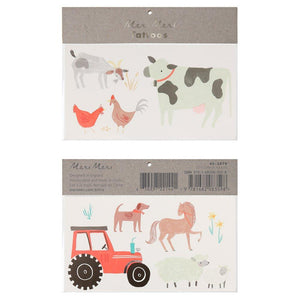 On The Farm Tattoos <br> Set of 2 Sheets - Sweet Maries Party Shop