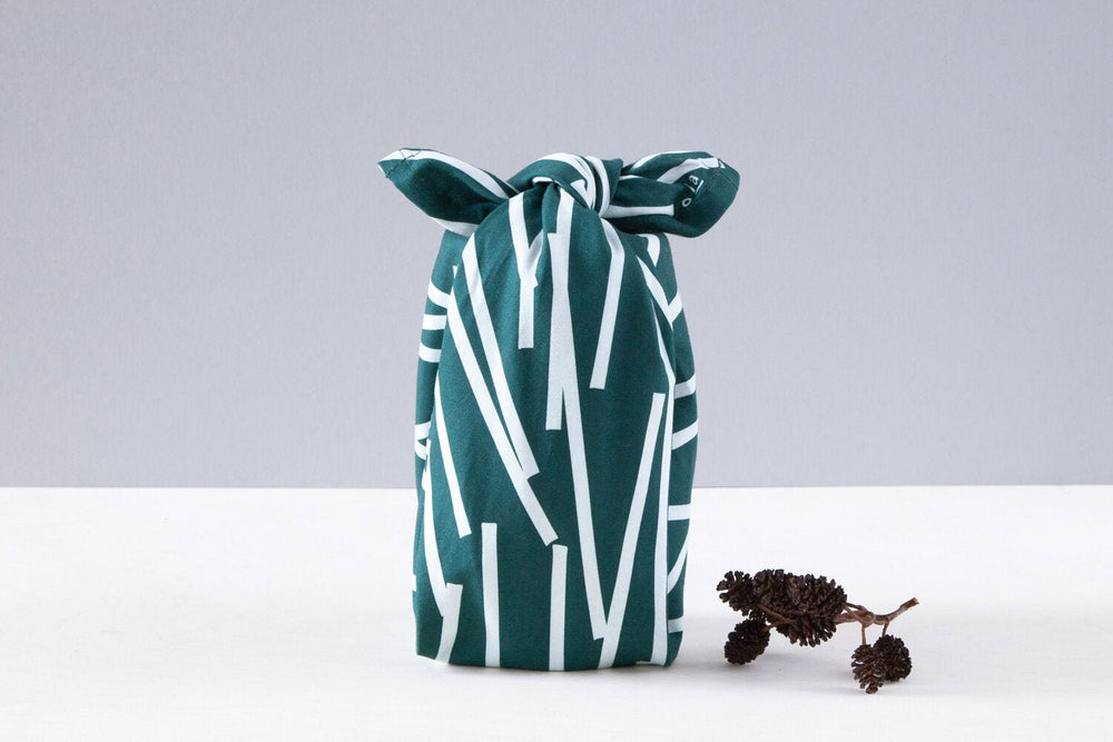 Organic Cotton <br> Forest Green Furoshiki Wrap - Sweet Maries Party Shop