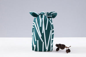 Organic Cotton <br> Forest Green Furoshiki Wrap - Sweet Maries Party Shop