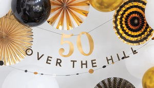 Over The Hill <br> 40, 50 & 60 Milestone Garland - Sweet Maries Party Shop