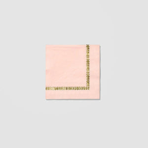 Pale Pink Brushstroke <br> Cocktail Napkins (25) - Sweet Maries Party Shop