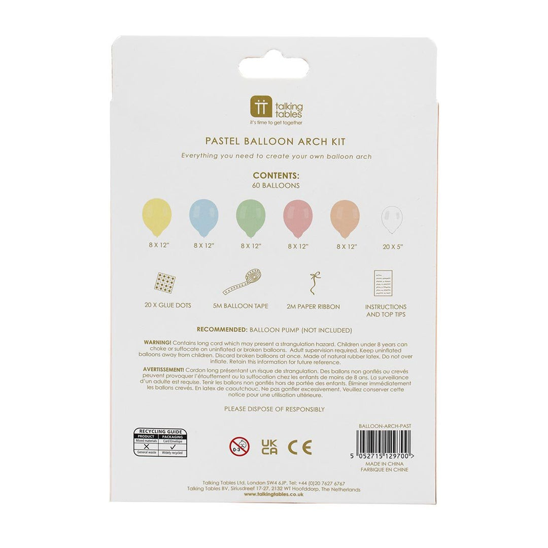 Pastel <br> Balloon Arch Kit - Sweet Maries Party Shop