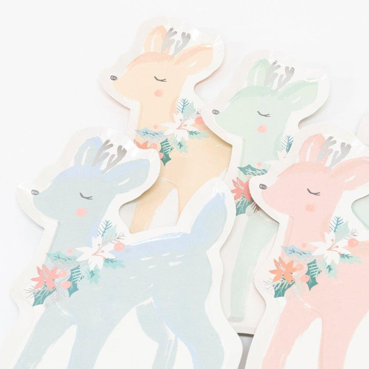 Pastel Deer <br> Plates (8) - Sweet Maries Party Shop