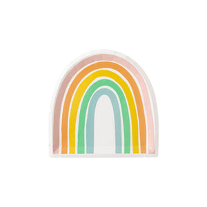 Pastel Rainbow <br> Shaped Plates (8) - Sweet Maries Party Shop