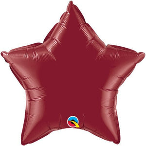 Personalised Burgundy Red <br> Star Balloon - Sweet Maries Party Shop