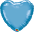 Personalised Chrome Blue <br> Heart Balloon