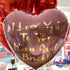 Personalised Chrome Mauve <br> Heart Balloon