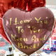 Personalised Chrome Mauve <br> Heart Balloon - Sweet Maries Party Shop