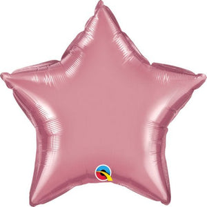 Personalised Chrome Mauve <br> Star Balloon - Sweet Maries Party Shop