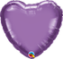 Personalised Chrome Purple <br> Heart Balloon