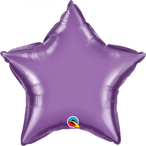 Personalised Chrome Purple <br> Star Balloon - Sweet Maries Party Shop