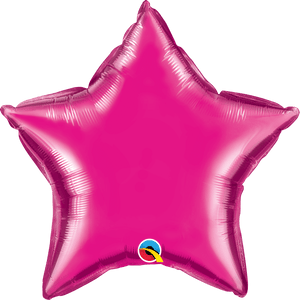 Personalised Magenta <br> Star Balloon - Sweet Maries Party Shop