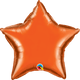 Personalised Orange <br> Star Balloon - Sweet Maries Party Shop