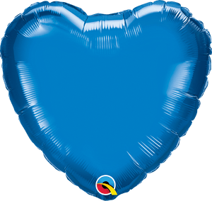 Personalised Sapphire Blue <br> Heart Balloon - Sweet Maries Party Shop