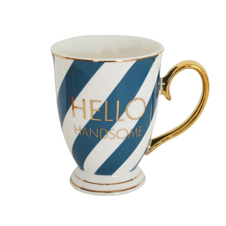 Petrol Portofino Mug <br> Hello Handsome - Sweet Maries Party Shop