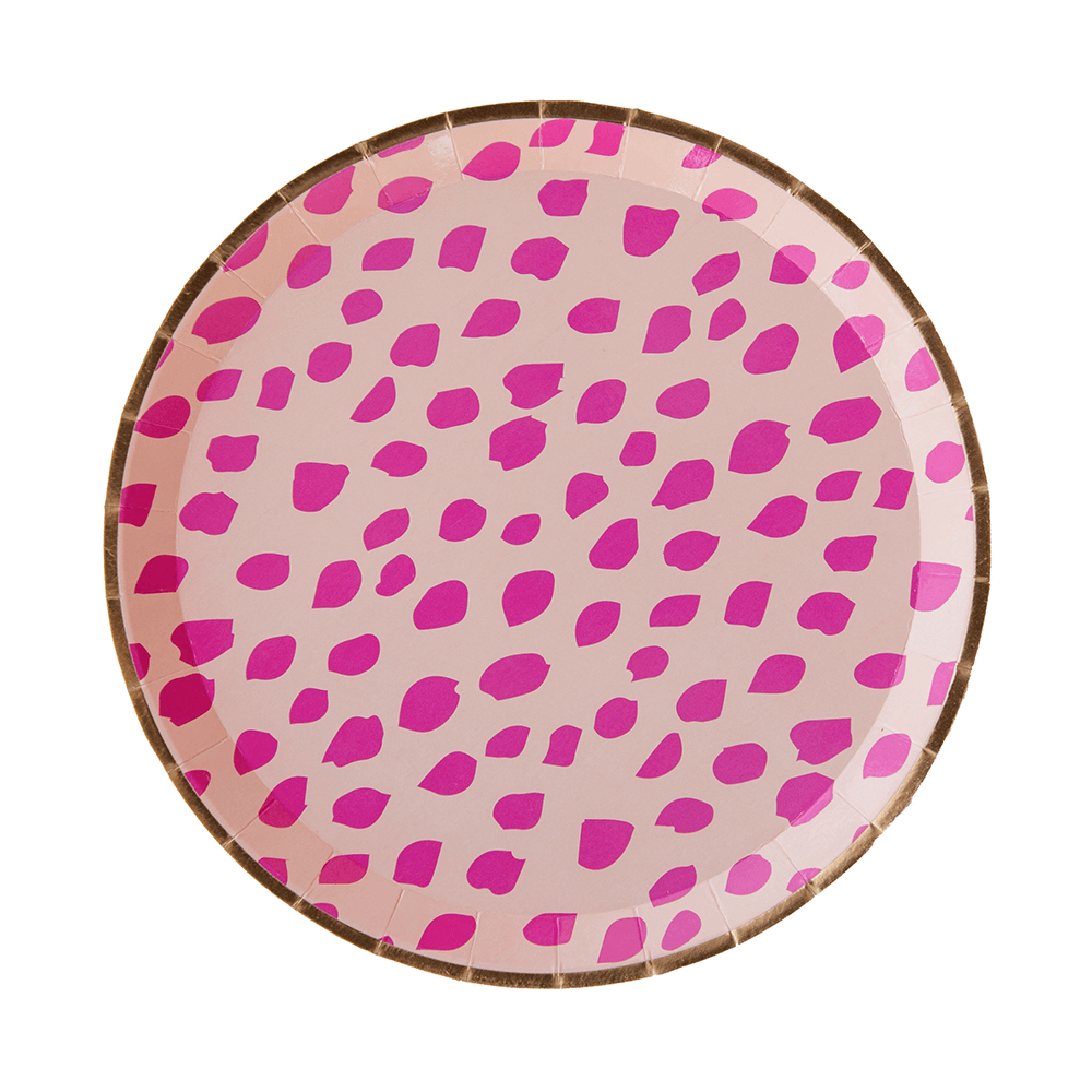 Pink Animal Print <br> Dinner Plates (8) - Sweet Maries Party Shop