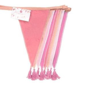 Pink <br> Fabric Flag Bunting - Sweet Maries Party Shop