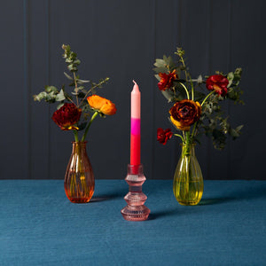 Pink <br> Glass Candle Holder - Sweet Maries Party Shop