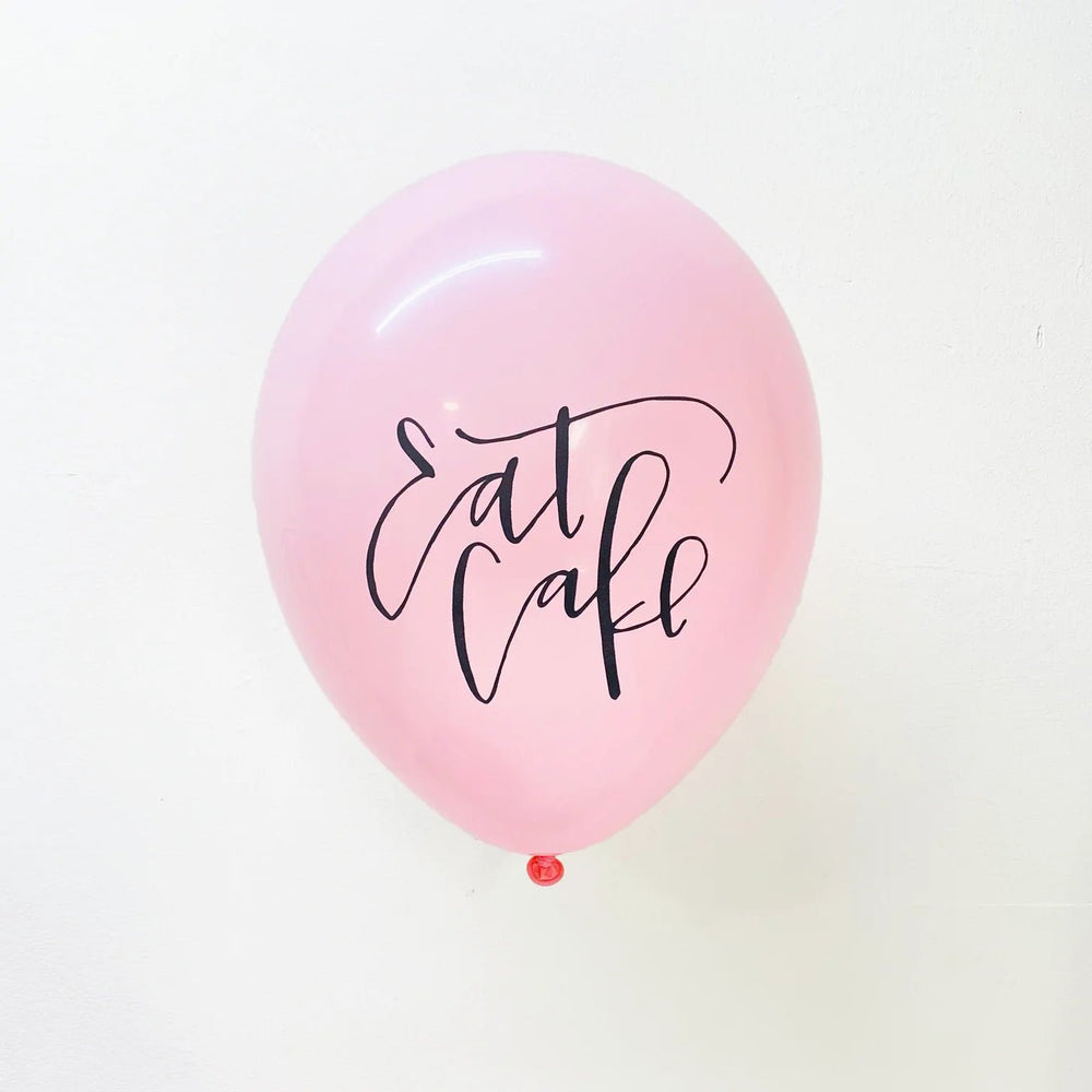 Pink Calligraphy Eat Cake <br> Balloons Pack - Sweet Maries Party Shop