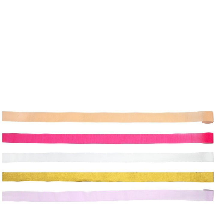 Pink Crepe <br> Paper Streamers (5) - Sweet Maries Party Shop