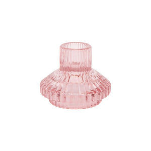 Pink Geometric <br> Glass Candle Holder - Sweet Maries Party Shop
