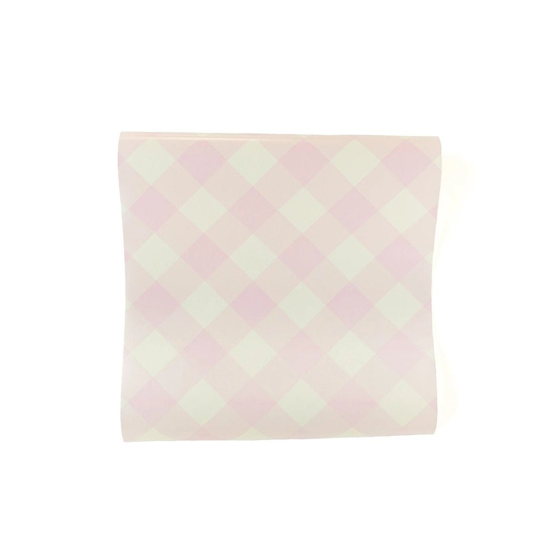 Pink Gingham Paper <br> Table Runner - Sweet Maries Party Shop