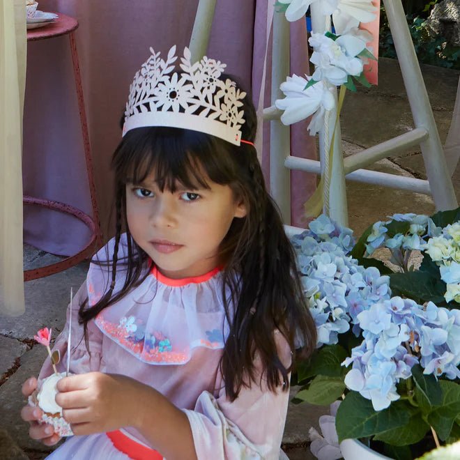 Pink Glitter <br> Party Crowns (8) - Sweet Maries Party Shop