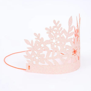 Pink Glitter <br> Party Crowns (8) - Sweet Maries Party Shop