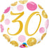 Pink & Gold Dots <br> 30th Birthday