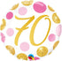 Pink & Gold Dots <br> 70th Birthday