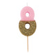 Pink Gold Glitter <br> Birthday Number Candle - Sweet Maries Party Shop