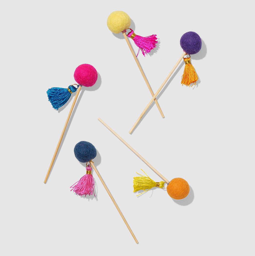 Pom Pom Stirrers <br> 10 Picks - Sweet Maries Party Shop