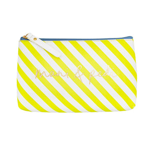 Portofino Make Up Bag <br> 'Mani & Pedi' Yellow - Sweet Maries Party Shop