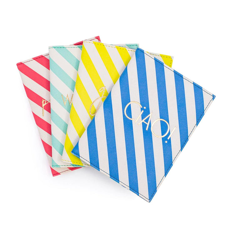 Portofino Passport Cover <br> 'Par Avion' Coral - Sweet Maries Party Shop