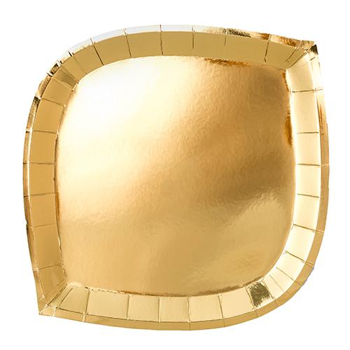 Gold foil paper charger plates - pack of 8