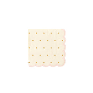 Princess Scalloped <br> Cocktail Napkins (18) - Sweet Maries Party Shop