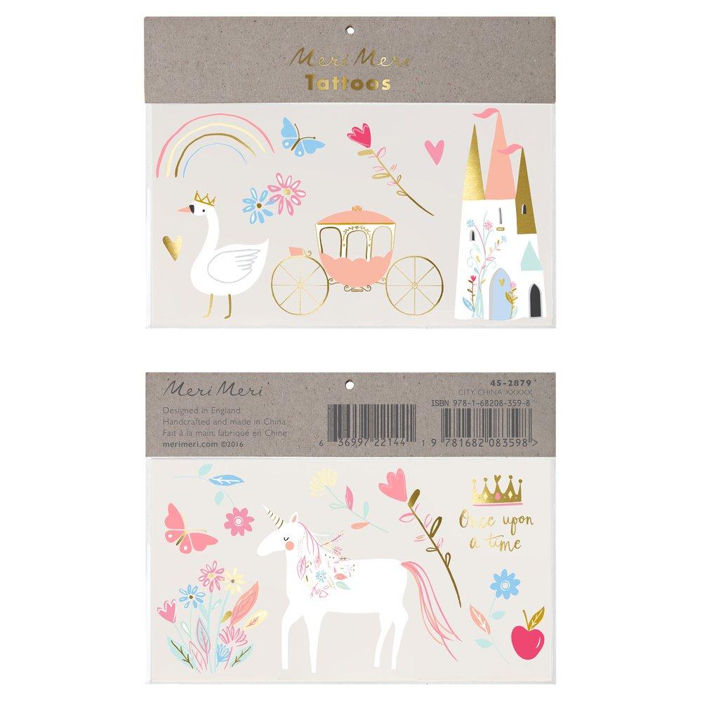 Princess Tattoos <br> Set of 2 Sheets - Sweet Maries Party Shop