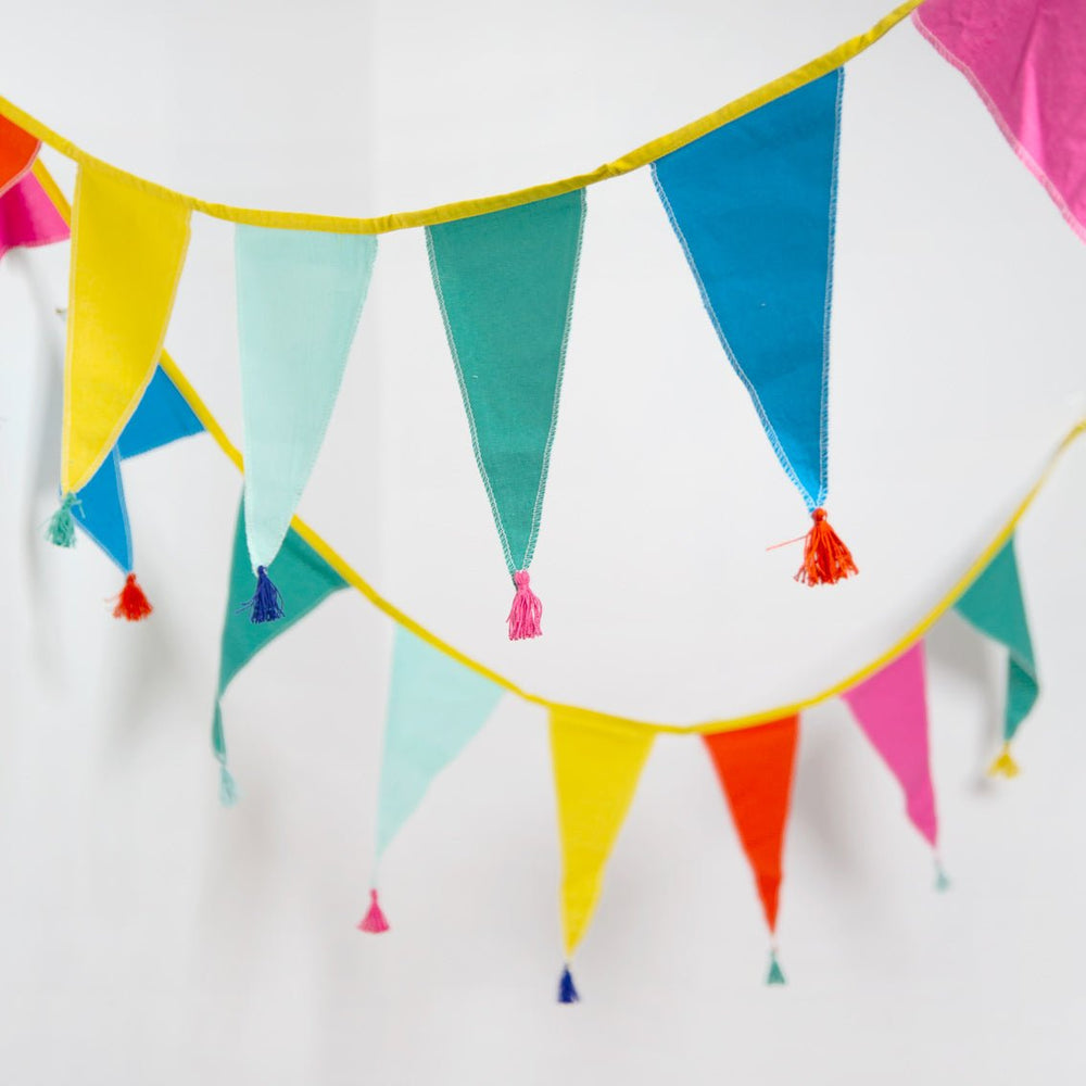 Rainbow <br> Fabric Flag Bunting - Sweet Maries Party Shop