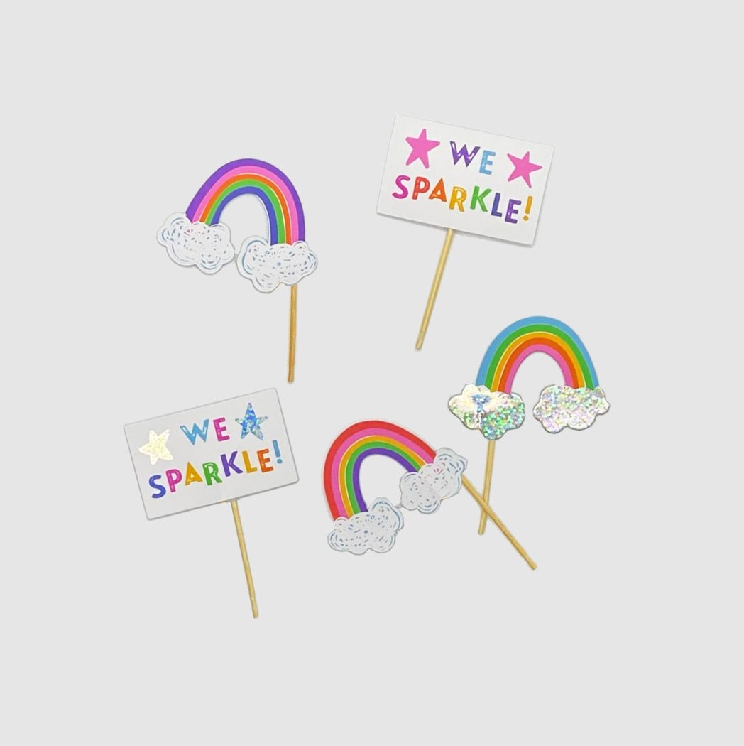 Rainbow <br> Food/Cake Toppers (10pc) - Sweet Maries Party Shop