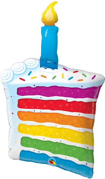 Rainbow Cake & Candle <br> 42”/107cm Tall - Sweet Maries Party Shop