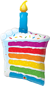 Rainbow Cake & Candle <br> 42”/107cm Tall - Sweet Maries Party Shop