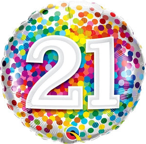 Rainbow Confetti <br> 21st Birthday - Sweet Maries Party Shop