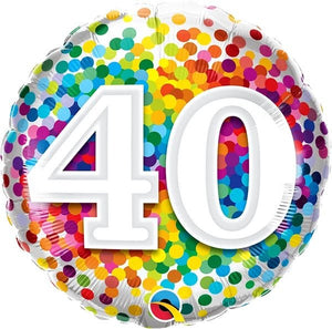 Rainbow Confetti <br> 40th Birthday - Sweet Maries Party Shop