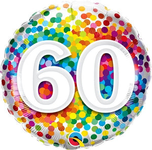 Rainbow Confetti <br> 60th Birthday - Sweet Maries Party Shop
