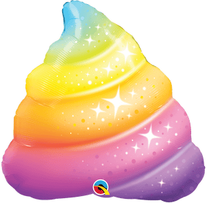 Rainbow Poop Sparkles <br> 30"/ 76cm Tall - Sweet Maries Party Shop