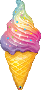 Rainbow Swirl Ice Cream <br> 45”/114cm Wide - Sweet Maries Party Shop