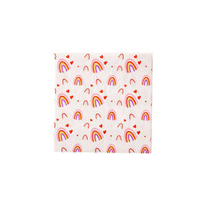 Rainbows & Hearts <br> Cocktail Napkins (24) - Sweet Maries Party Shop