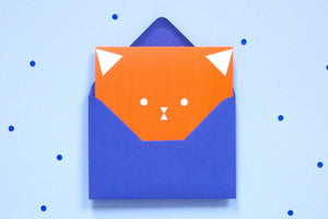 Red Cat <br> Greetings Card - Sweet Maries Party Shop