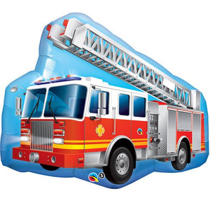 Red Fire Engine <br> 36”/91cm Wide - Sweet Maries Party Shop